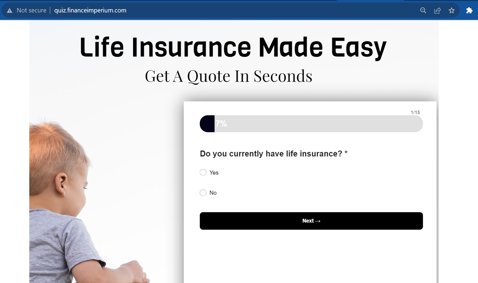 Lead funnel landing page